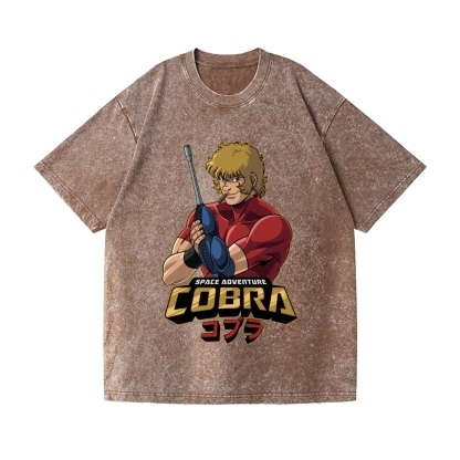 Cobra space Vintage Wash Japanese Design T-Shirt