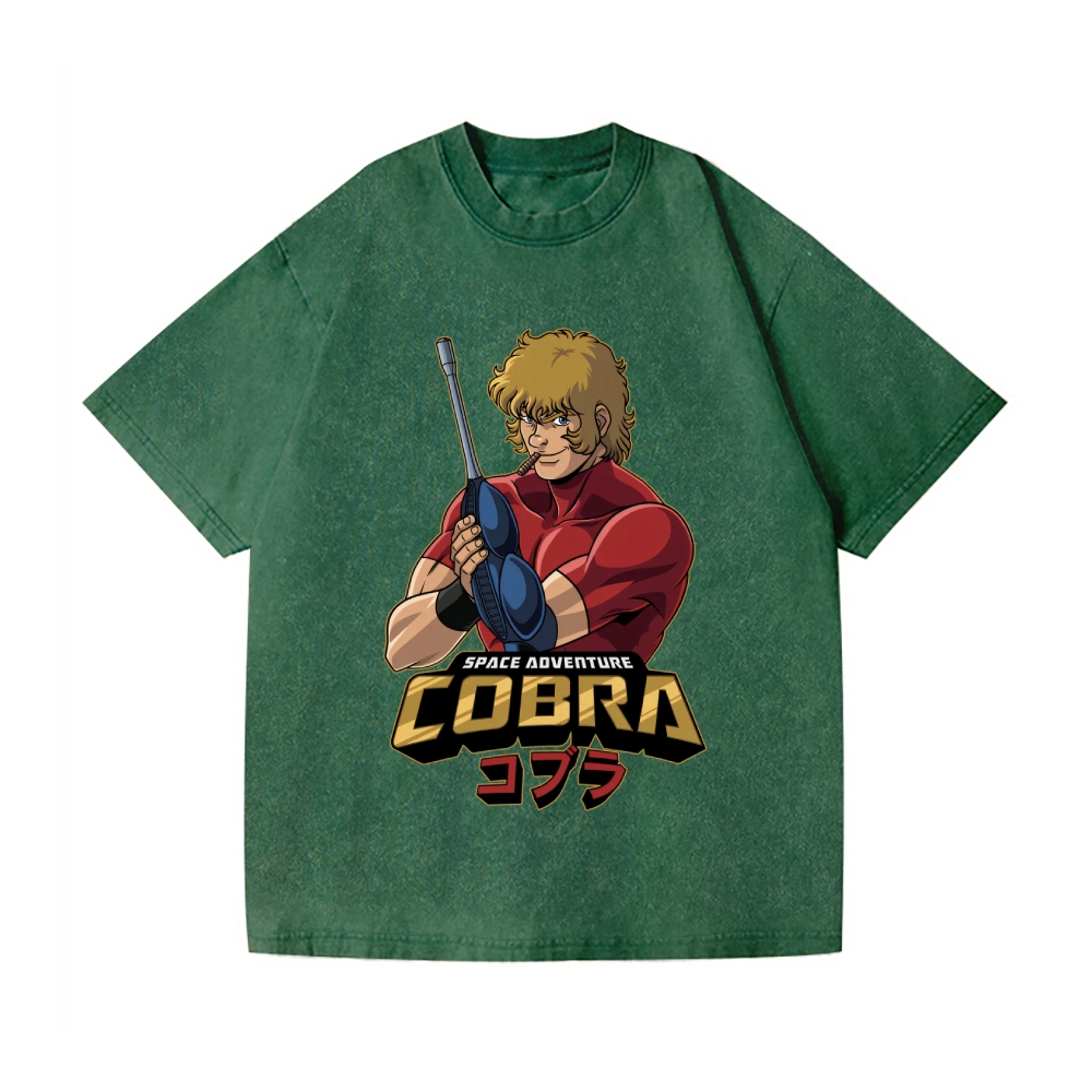 Cobra space Vintage Wash Japanese Design T-Shirt