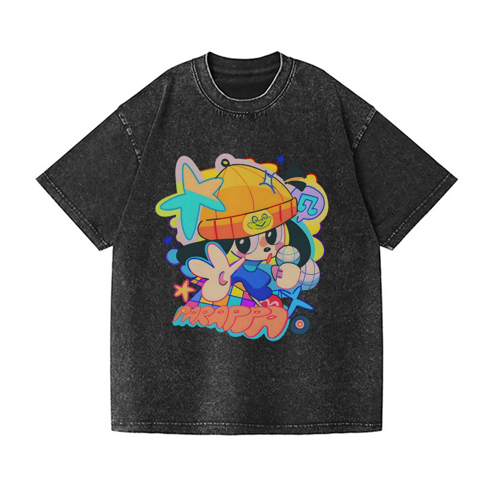 PaRappa the Rapper Vintage Wash Japanese Design T-Shirt