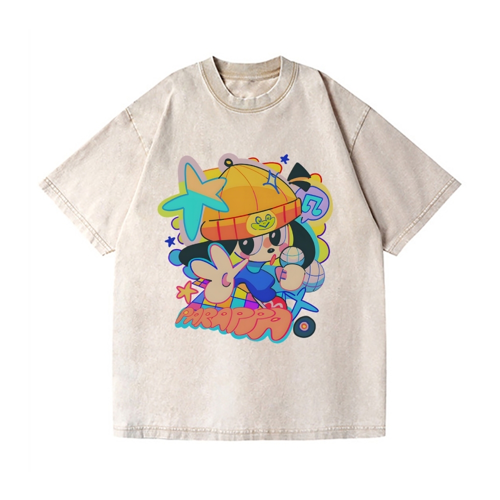 PaRappa the Rapper Vintage Wash Japanese Design T-Shirt