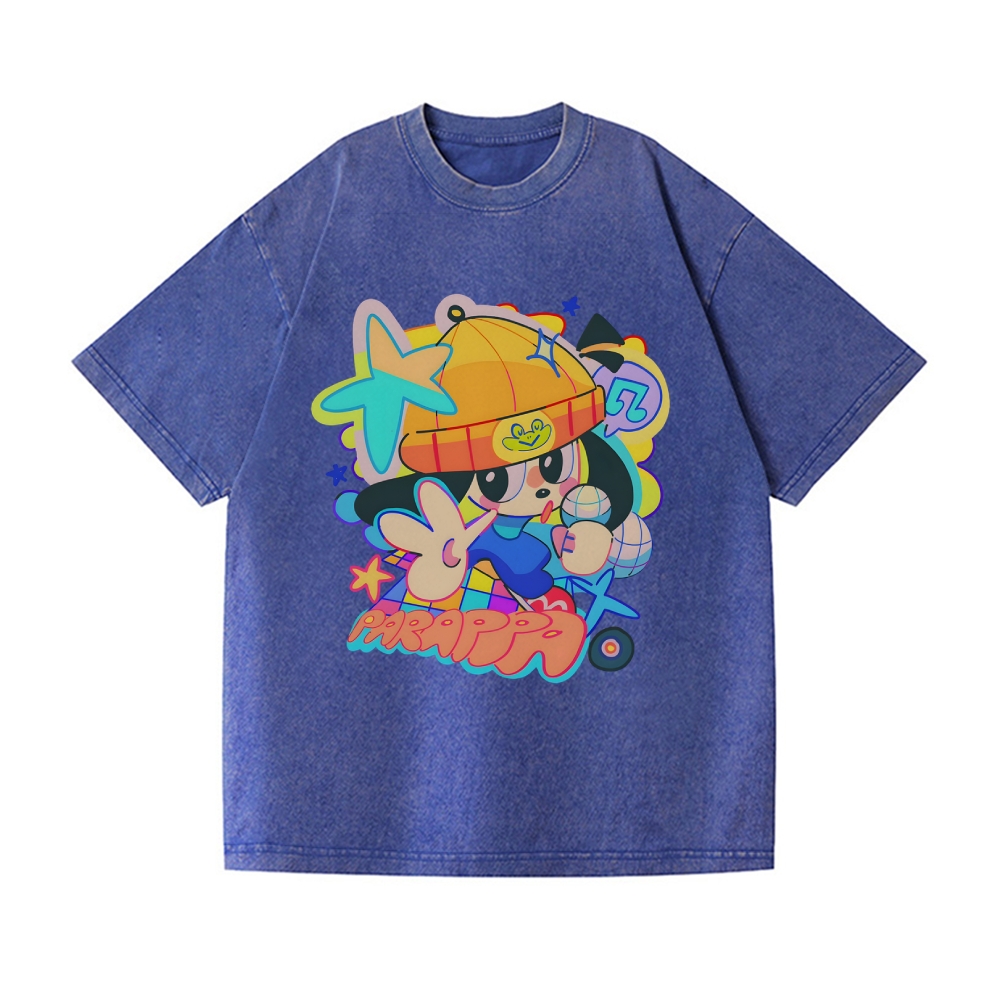 PaRappa the Rapper Vintage Wash Japanese Design T-Shirt