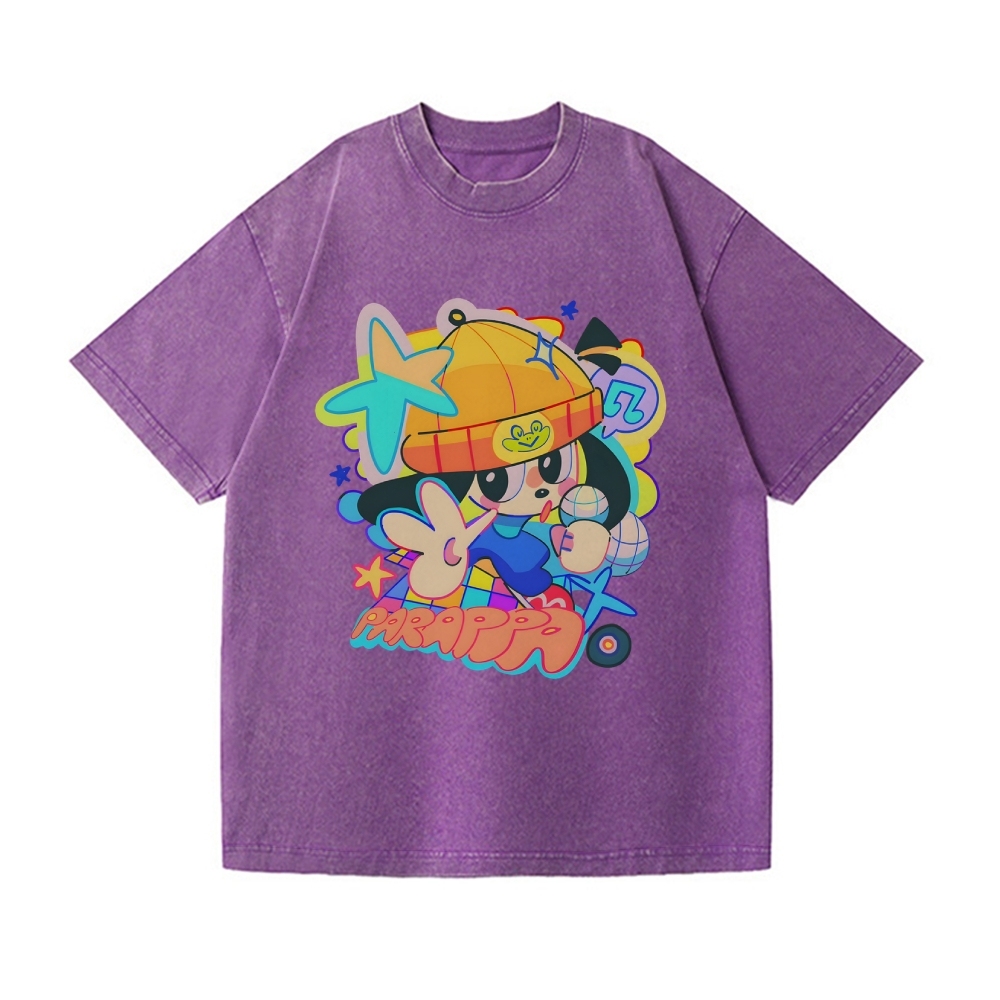 PaRappa the Rapper Vintage Wash Japanese Design T-Shirt