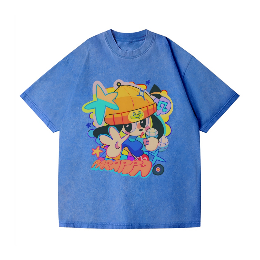 PaRappa the Rapper Vintage Wash Japanese Design T-Shirt