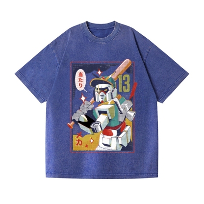 MSG Baseball Mecha Vintage Wash Japanese Design T-Shirt
