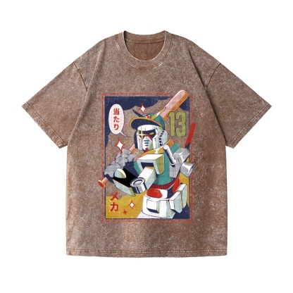 MSG Baseball Mecha Vintage Wash Japanese Design T-Shirt