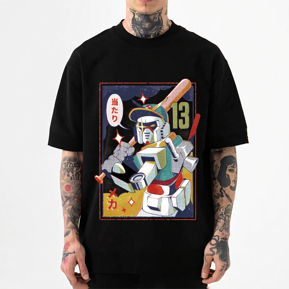 Baseball Mecha Japanese Style Classic Tee
