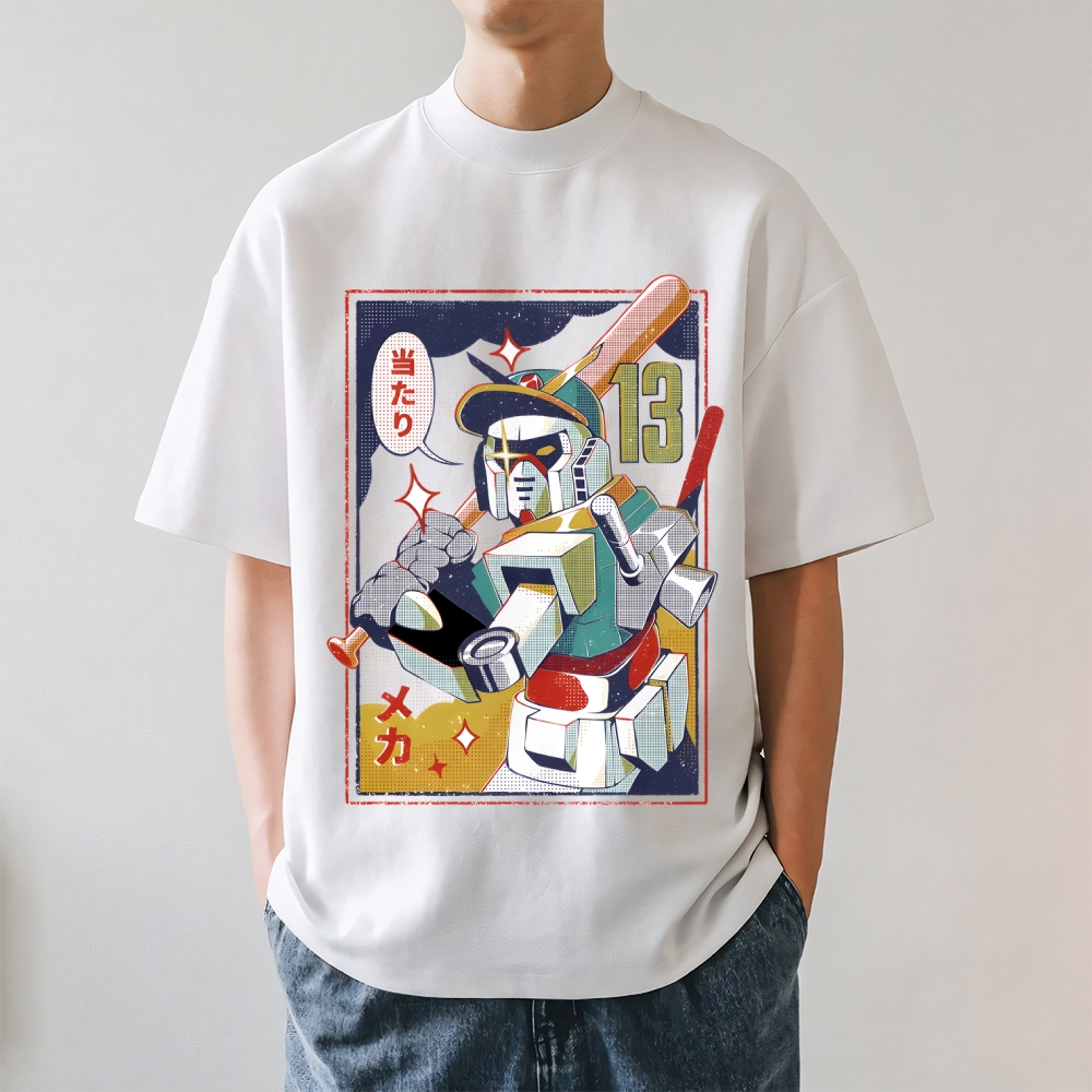Baseball Mecha Japanese Style Classic Tee