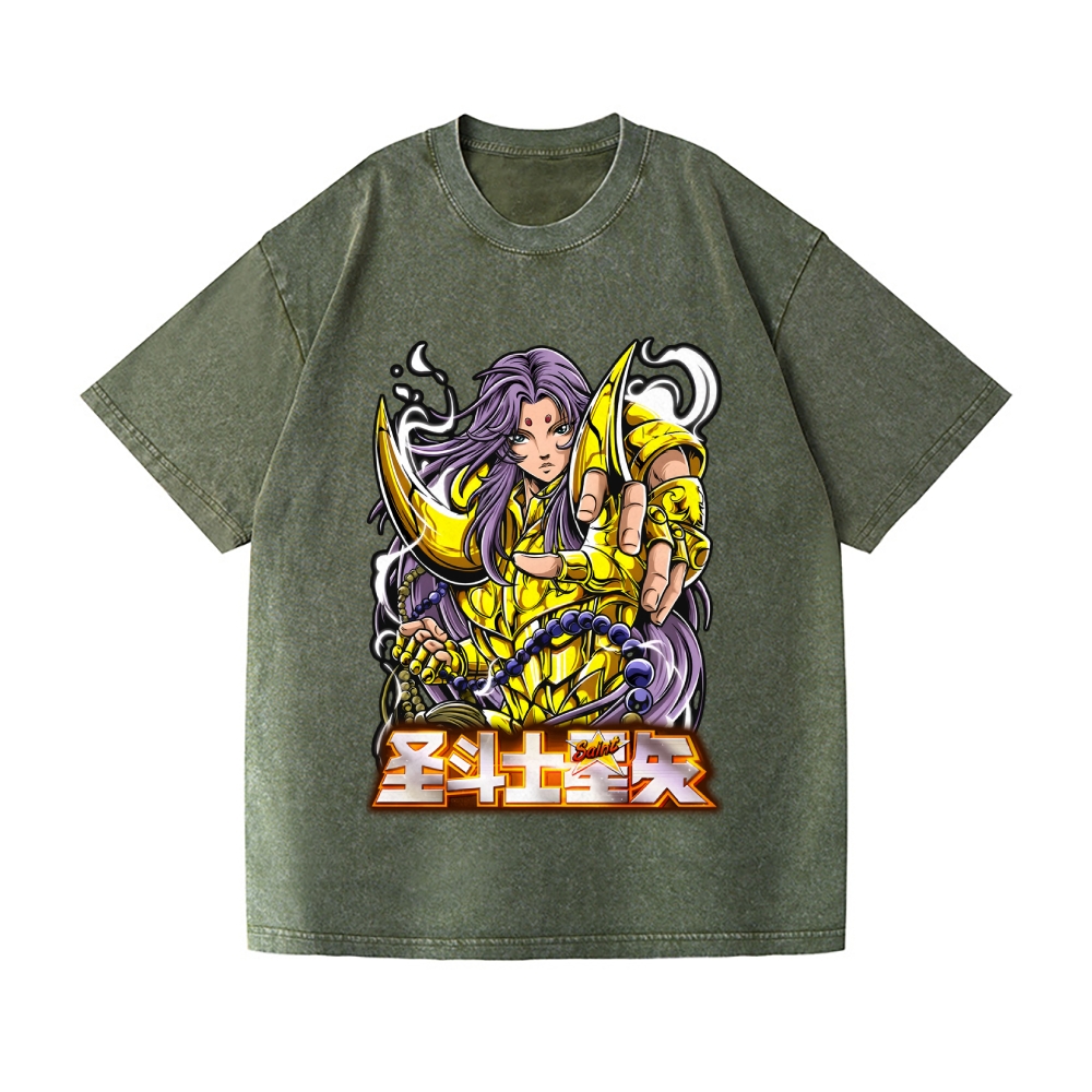 Saint Seiya Vintage Wash Japanese Design T-Shirt