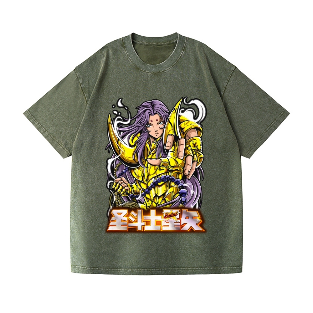 Saint Seiya Vintage Wash Japanese Design T-Shirt