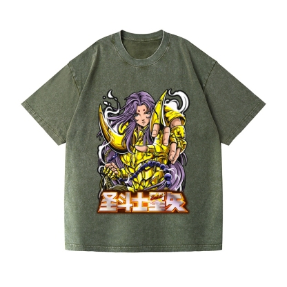 Saint Seiya Vintage Wash Japanese Design T-Shirt