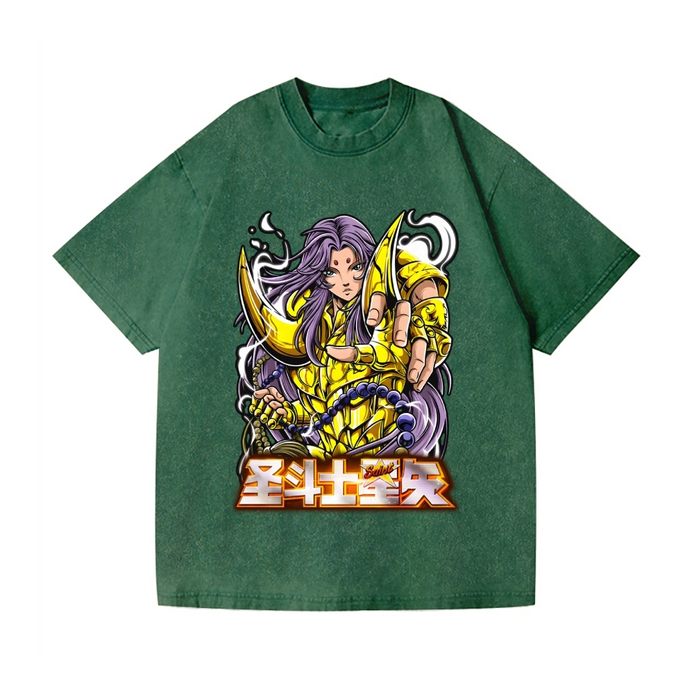 Saint Seiya Vintage Wash Japanese Design T-Shirt