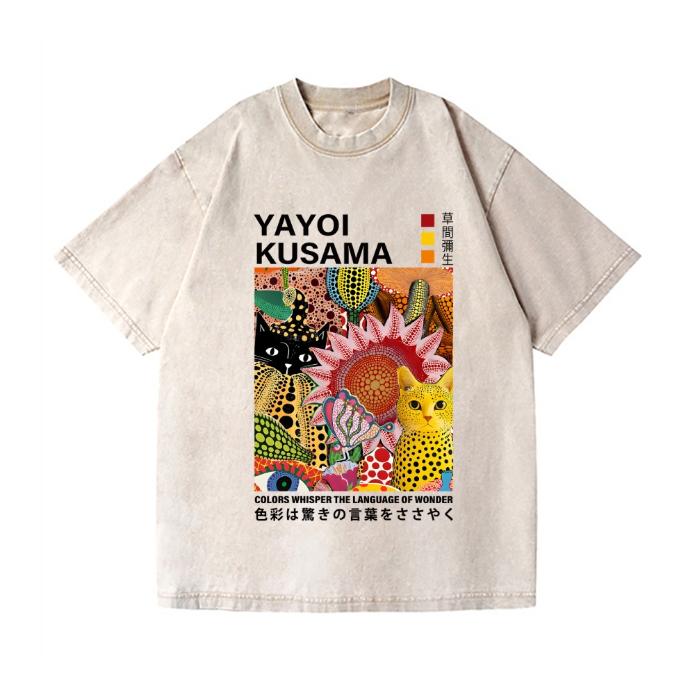 Yayoi Kusama Vintage Wash Japanese Design T-Shirt