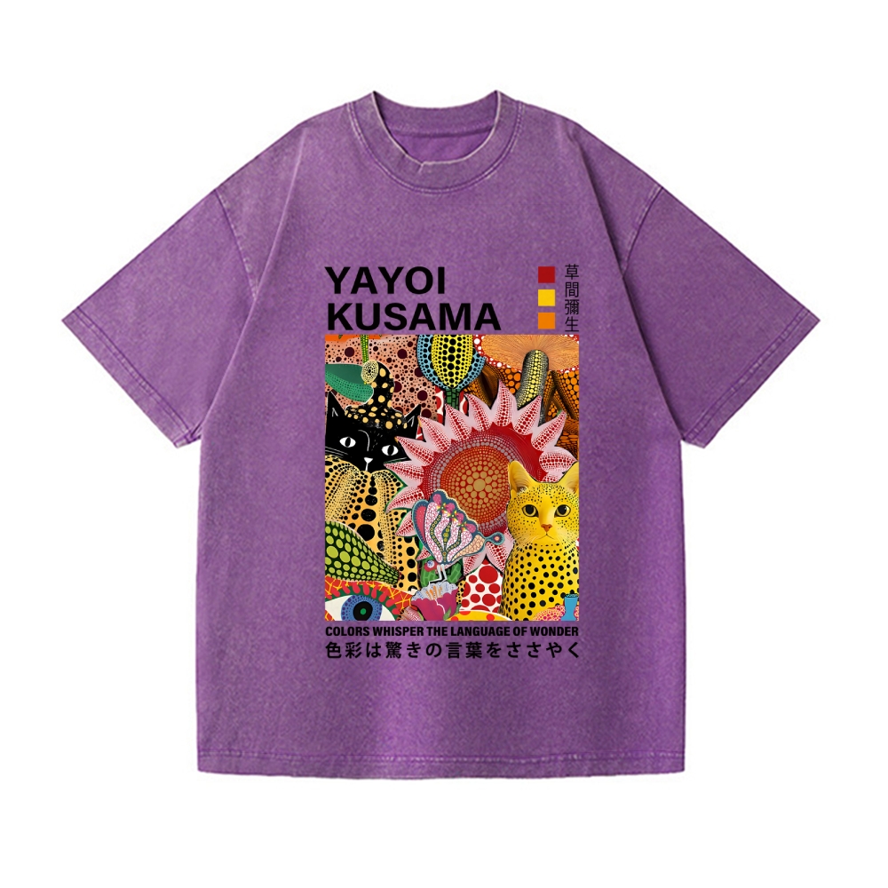 Yayoi Kusama Vintage Wash Japanese Design T-Shirt