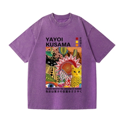 Yayoi Kusama Vintage Wash Japanese Design T-Shirt