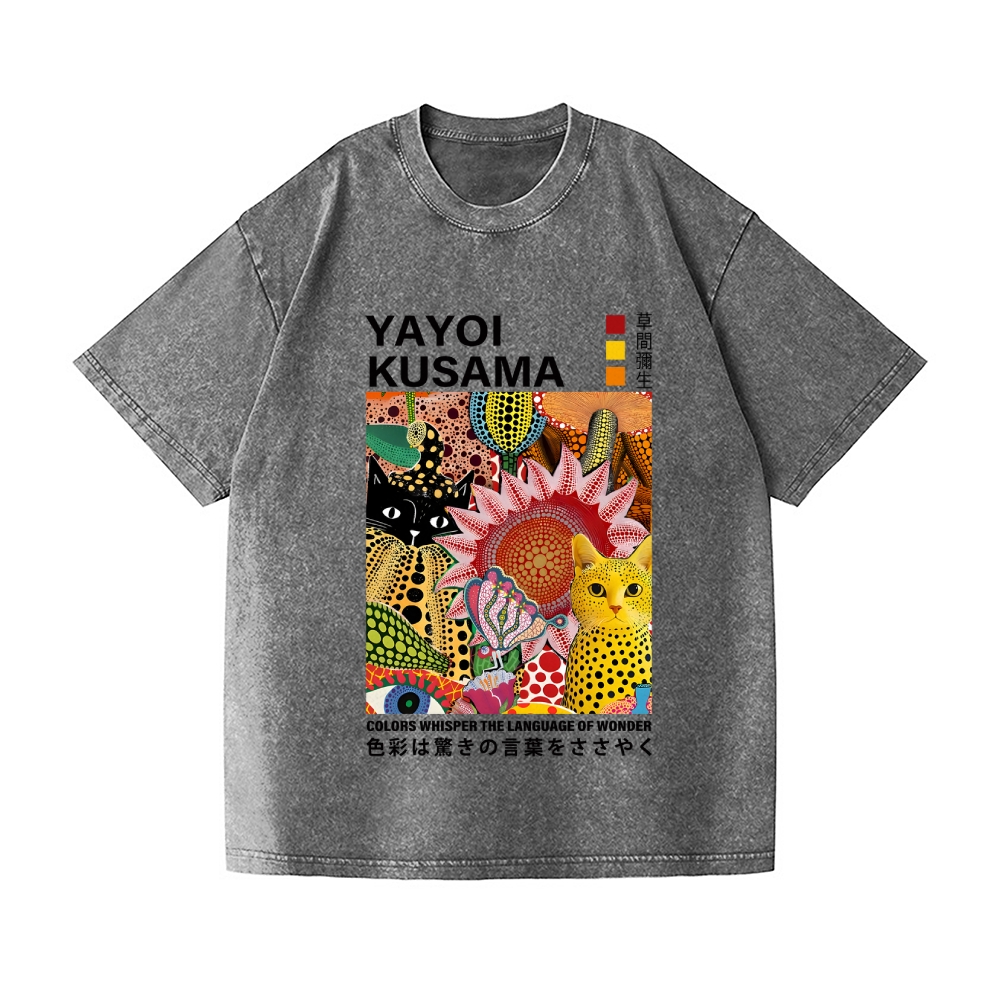 Yayoi Kusama Vintage Wash Japanese Design T-Shirt