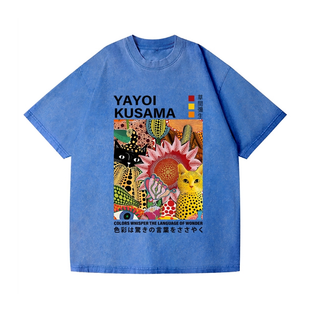 Yayoi Kusama Vintage Wash Japanese Design T-Shirt