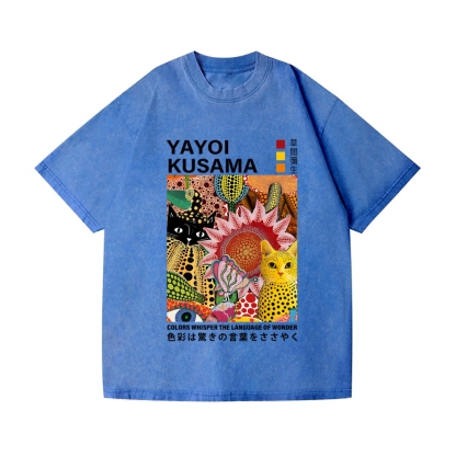 Yayoi Kusama Vintage Wash Japanese Design T-Shirt