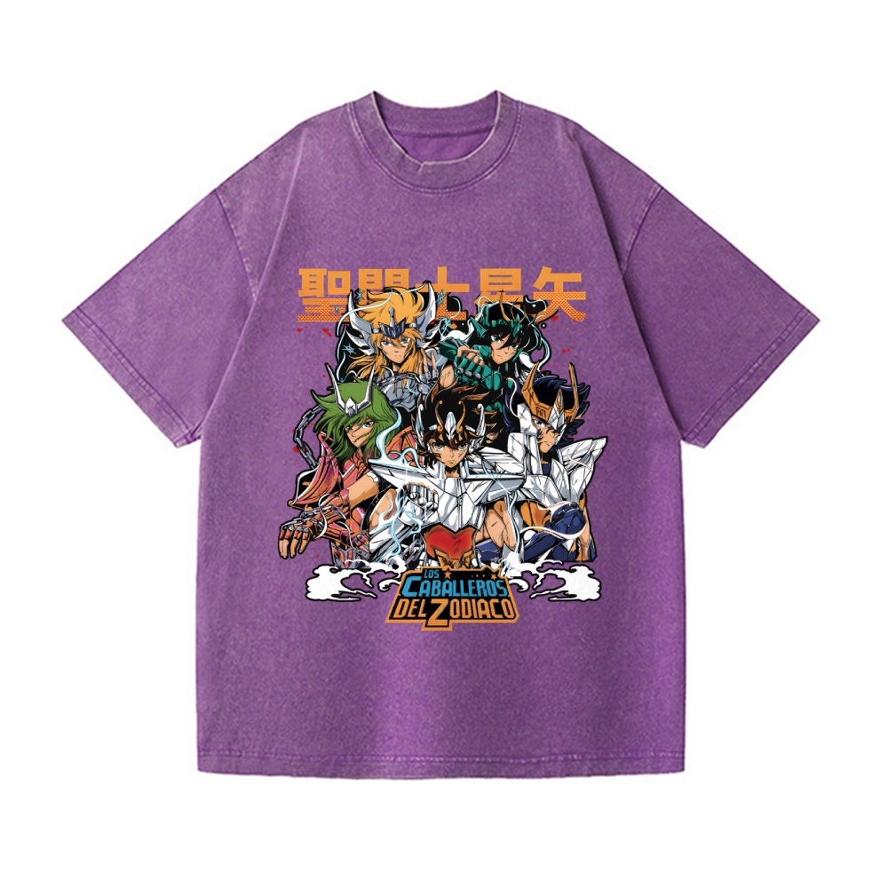 Saint Seiya Vintage Wash Japanese Design T-Shirt