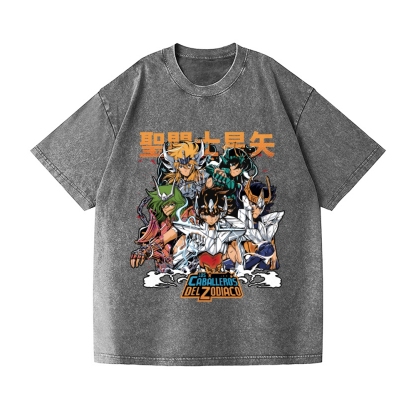 Saint Seiya Vintage Wash Japanese Design T-Shirt