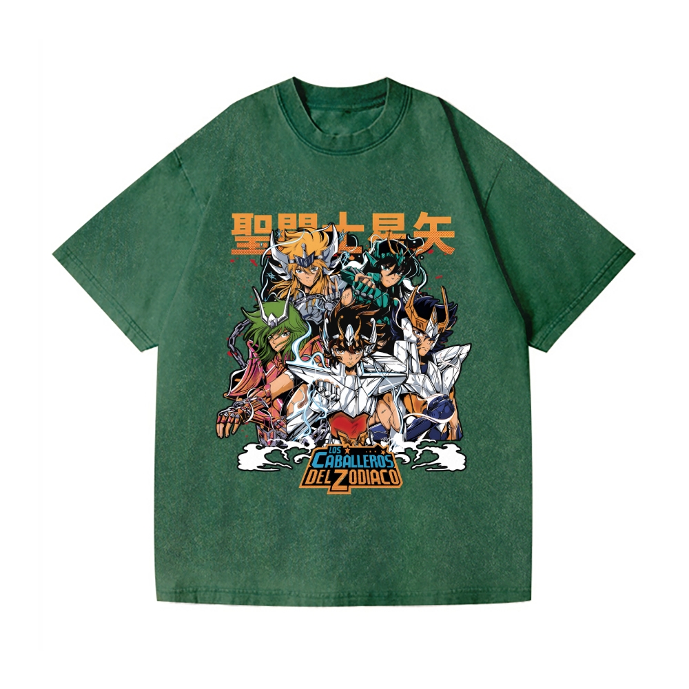 Saint Seiya Vintage Wash Japanese Design T-Shirt