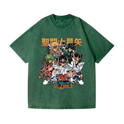 Saint Seiya Vintage Wash Japanese Design T-Shirt