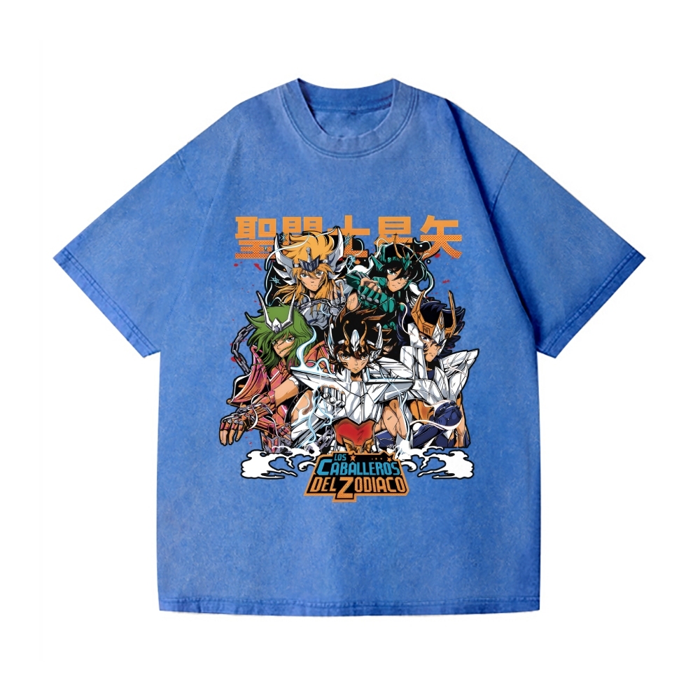 Saint Seiya Vintage Wash Japanese Design T-Shirt