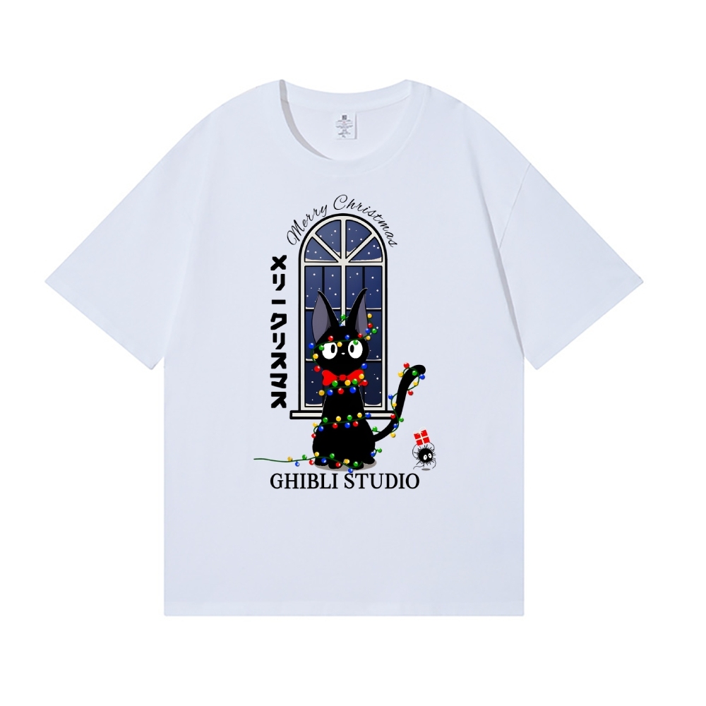 Ghibli Cat Merry Christmas Japanese Style Classic Tee
