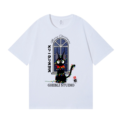Ghibli Cat Merry Christmas Japanese Style Classic Tee