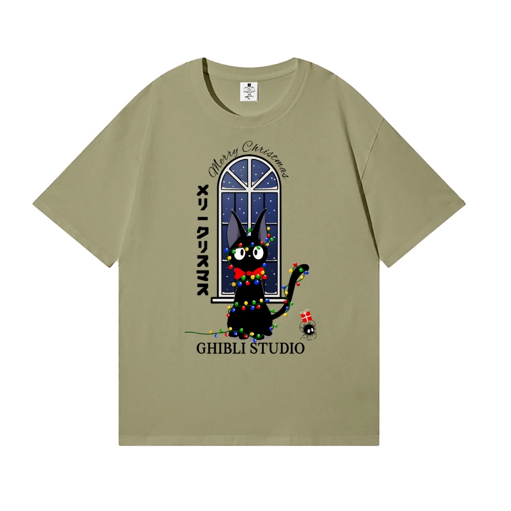 Ghibli Cat Merry Christmas Japanese Style Classic Tee