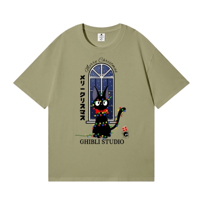 Ghibli Cat Merry Christmas Japanese Style Classic Tee