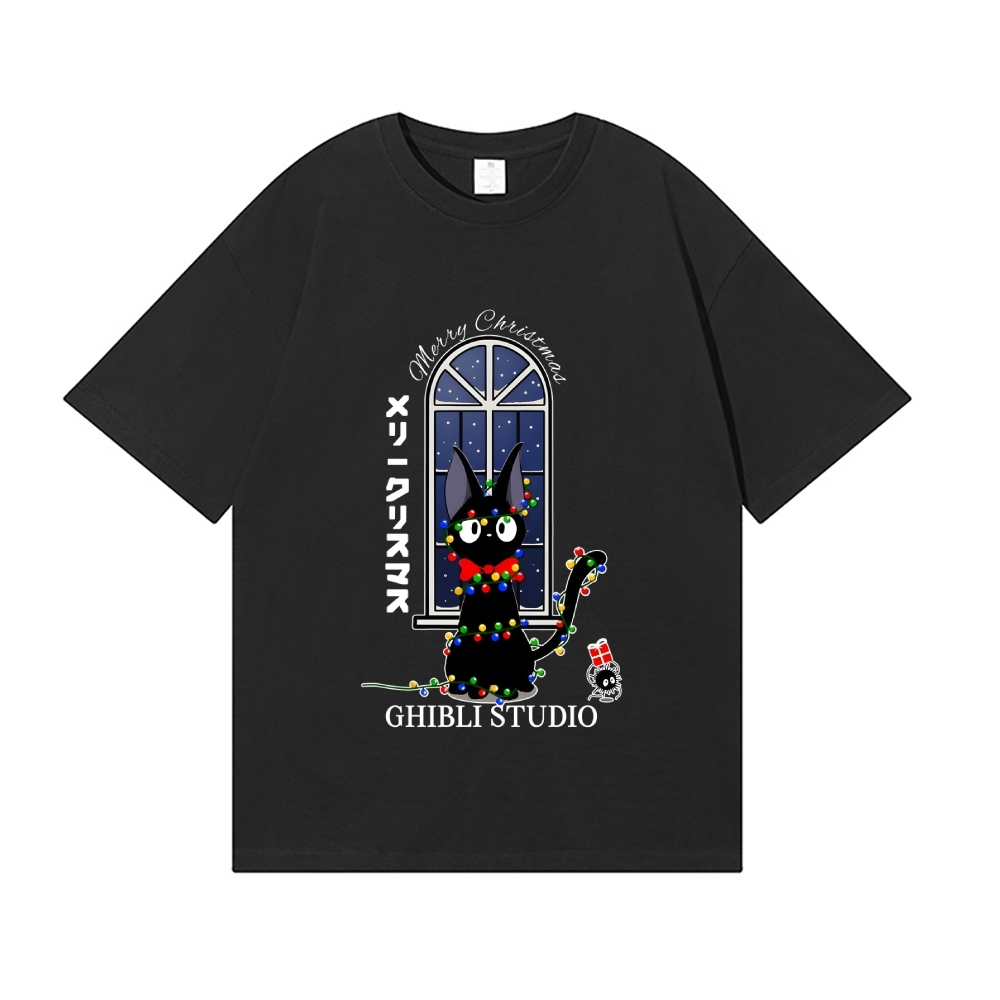 Ghibli Cat Merry Christmas Japanese Style Classic Tee