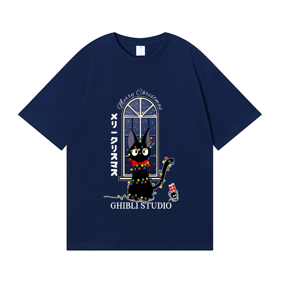 Ghibli Cat Merry Christmas Japanese Style Classic Tee