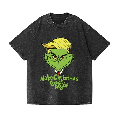 Christmas Vintage Wash Japanese Design T-Shirt