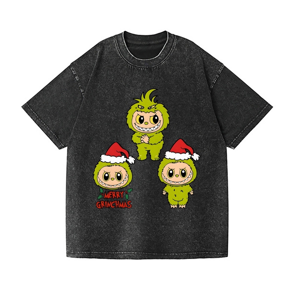 Christmas Vintage Wash Japanese Design T-Shirt