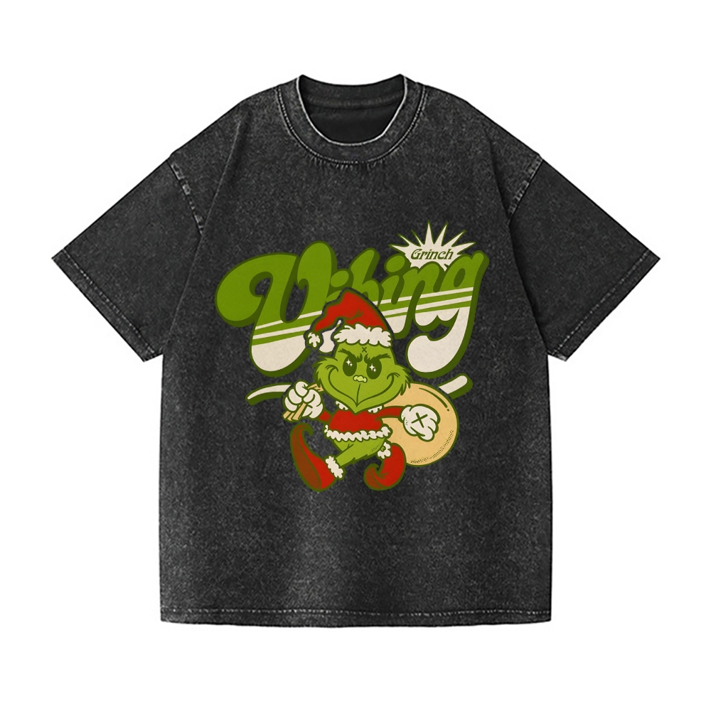 Christmas Vintage Wash Japanese Design T-Shirt