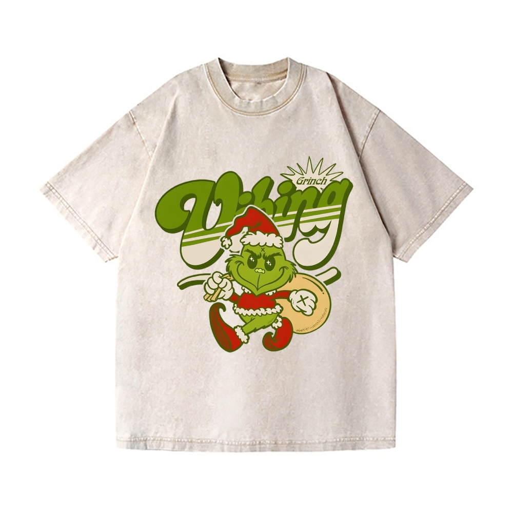 Christmas Vintage Wash Japanese Design T-Shirt
