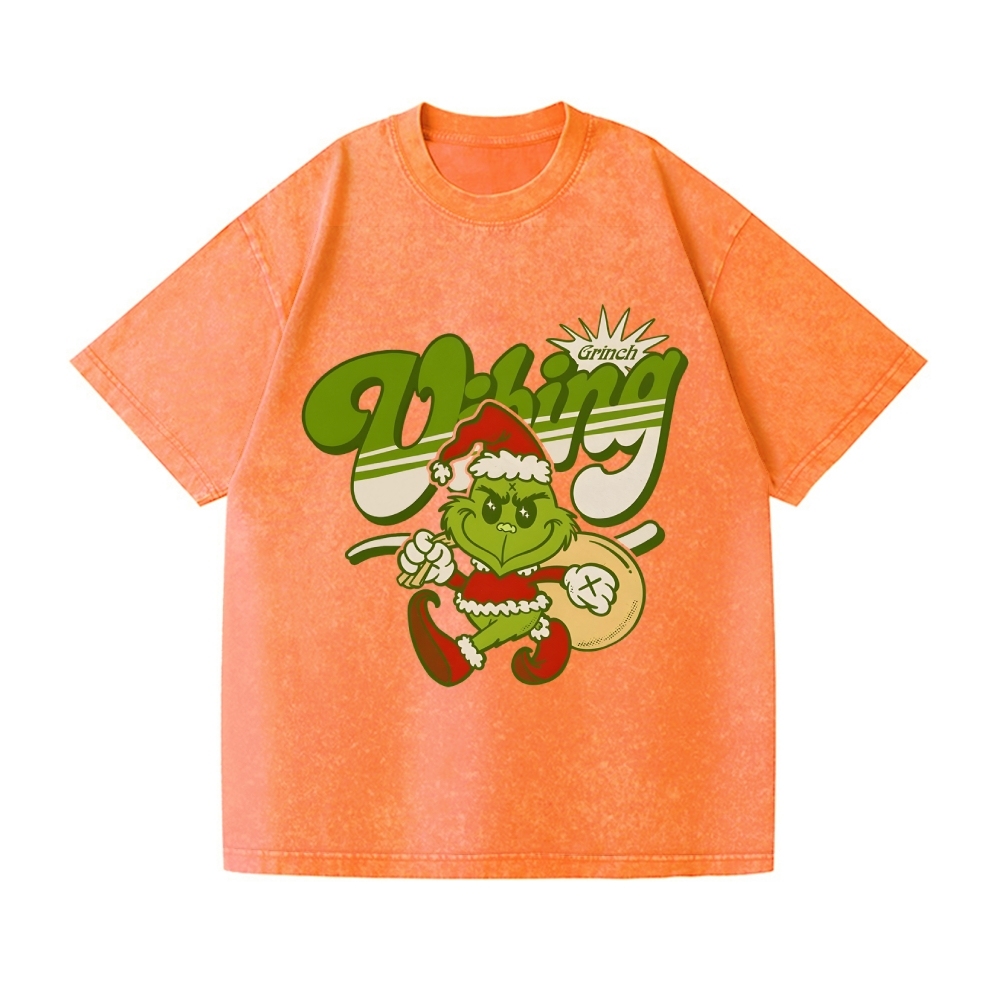 Christmas Vintage Wash Japanese Design T-Shirt