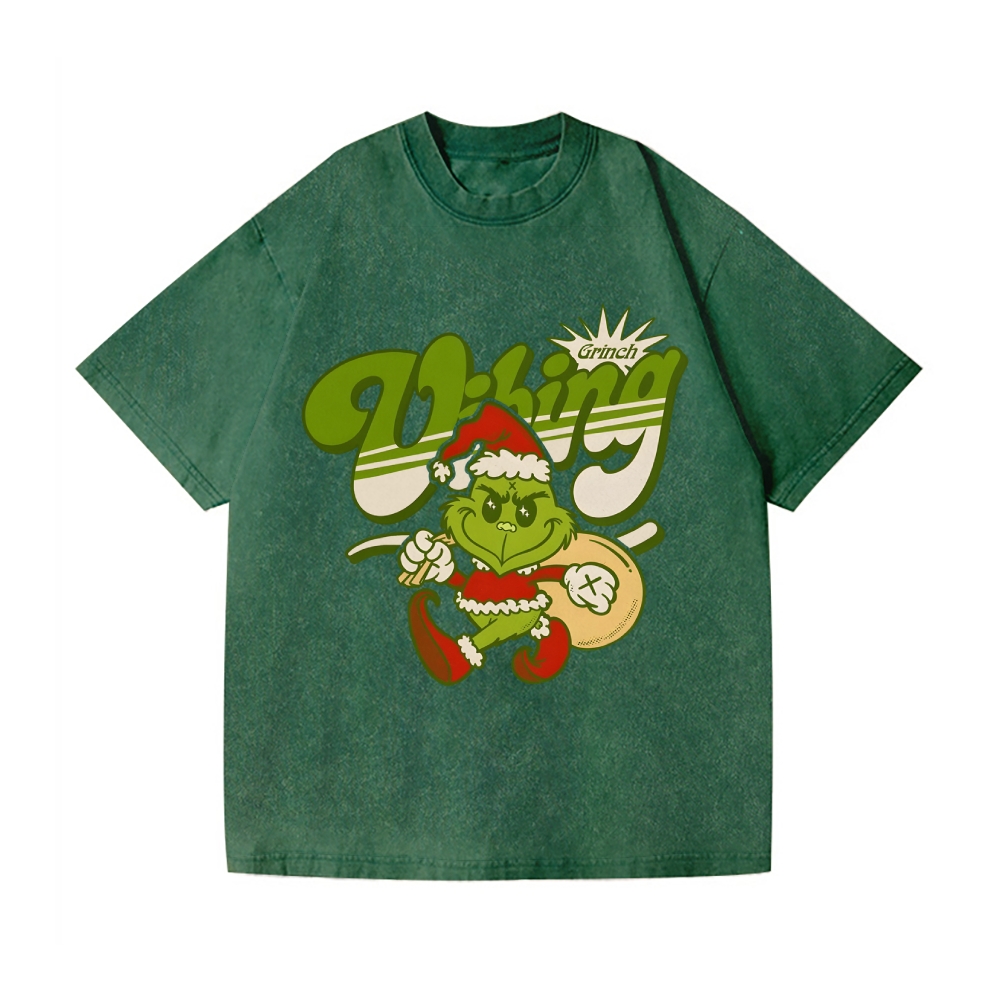 Christmas Vintage Wash Japanese Design T-Shirt