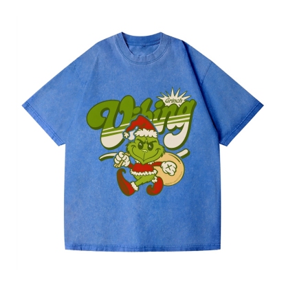 Christmas Vintage Wash Japanese Design T-Shirt