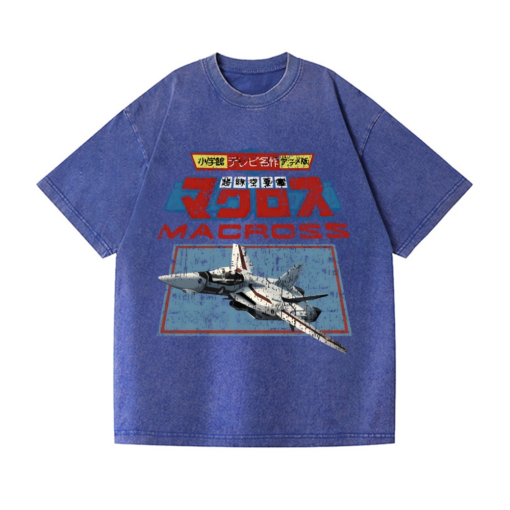 Macross Vintage Wash Japanese Design T-Shirt