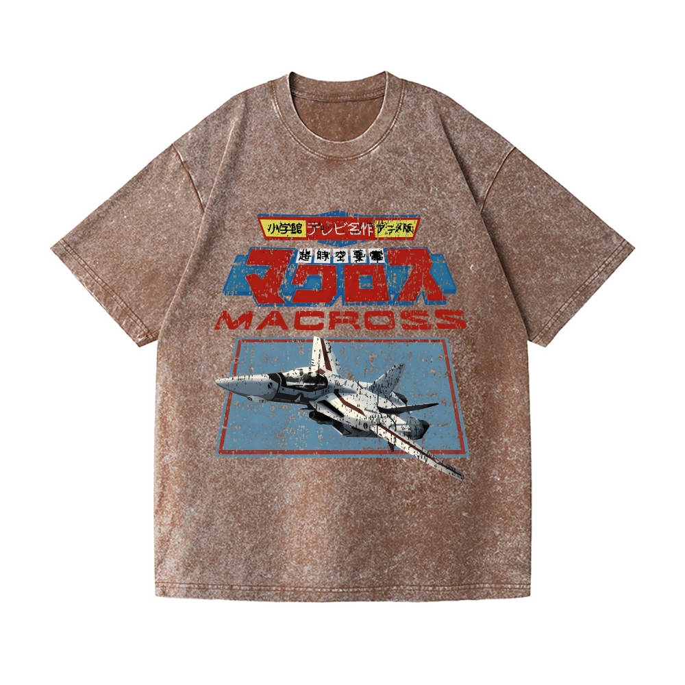 Macross Vintage Wash Japanese Design T-Shirt