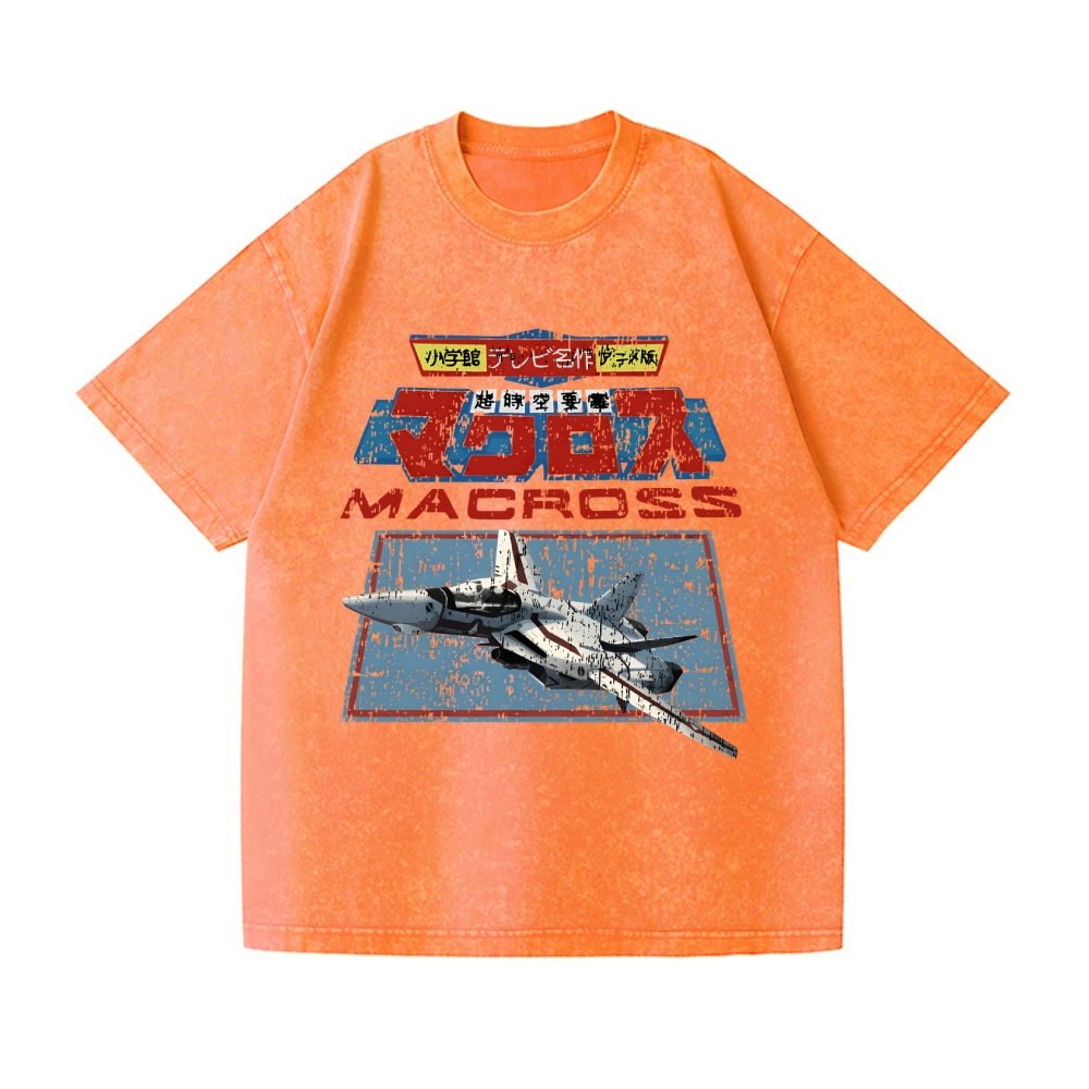 Macross Vintage Wash Japanese Design T-Shirt