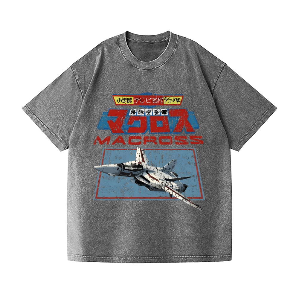 Macross Vintage Wash Japanese Design T-Shirt