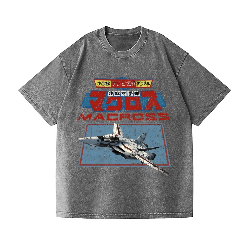 Macross Vintage Wash Japanese Design T-Shirt