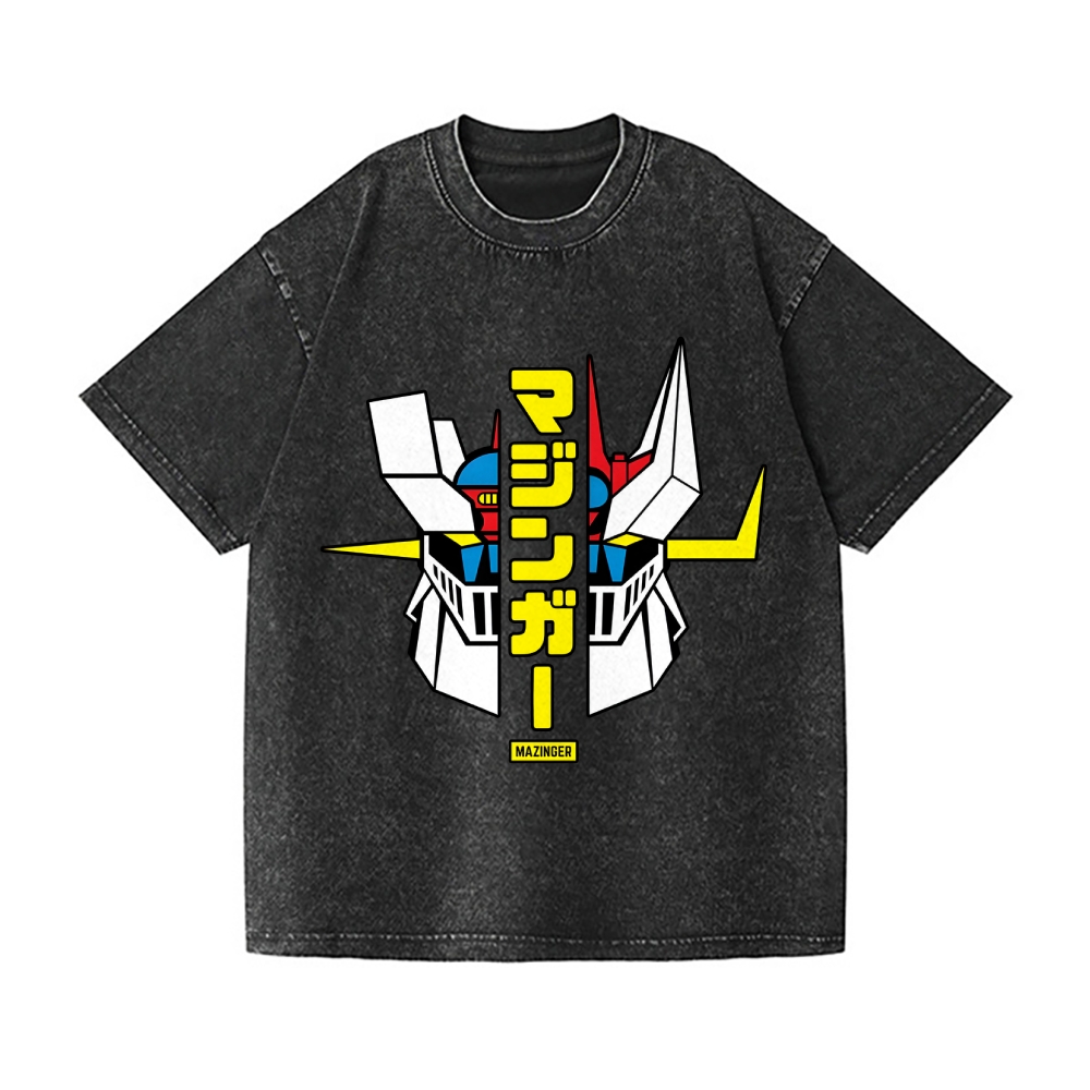 Mazinger Z Vintage Wash Japanese Design T-Shirt