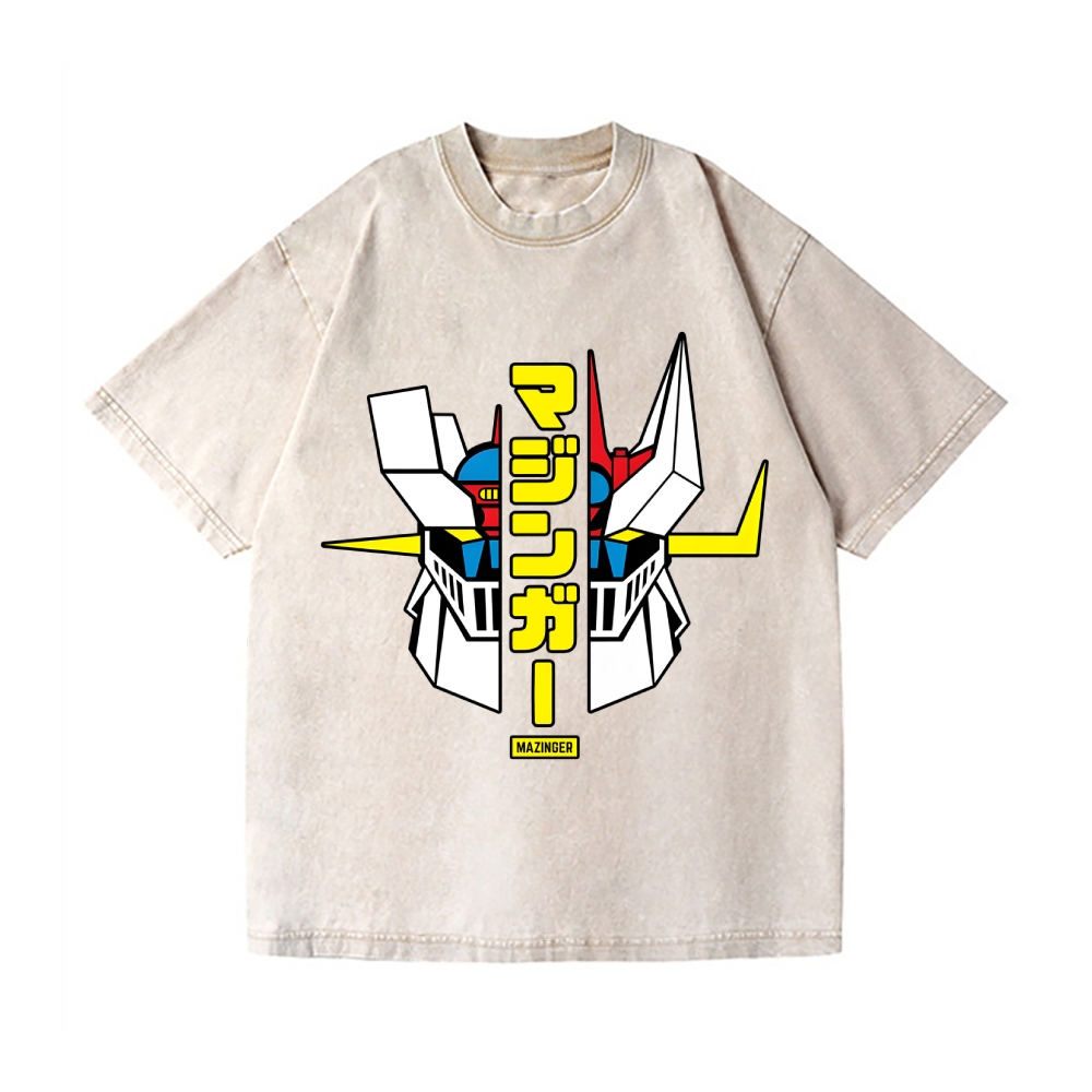 Mazinger Z Vintage Wash Japanese Design T-Shirt