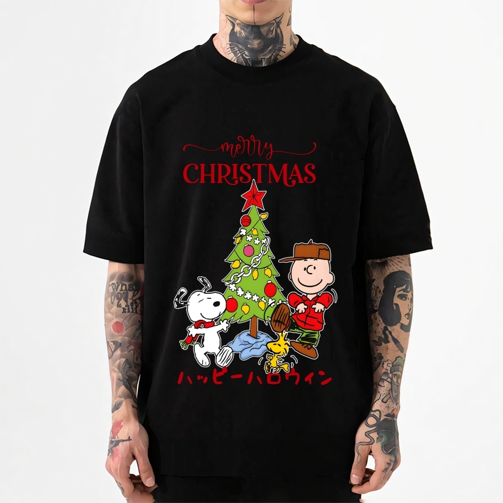 Christmas Dog Peanuts Japanese Style Classic Tee