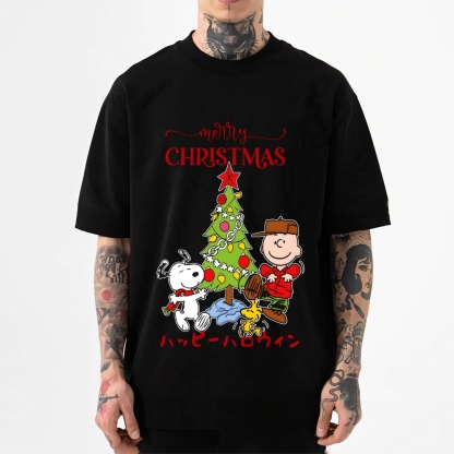 Christmas Dog Peanuts Japanese Style Classic Tee