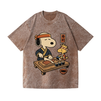 Snoopy Vintage Wash Japanese Design T-Shirt