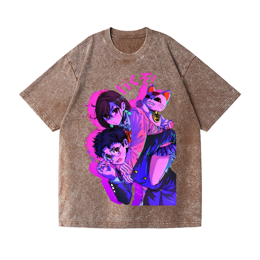 Dandadan Vintage Wash Japanese Design T-Shirt